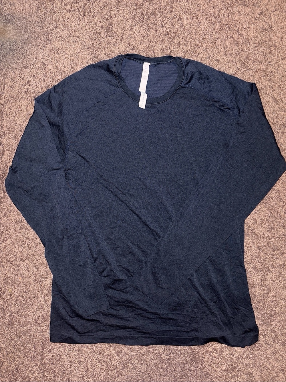 Men's Lululemon Long-Sleeve Crew Neck Shirt Navy
